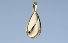 14K Gold Teardrop Pendant